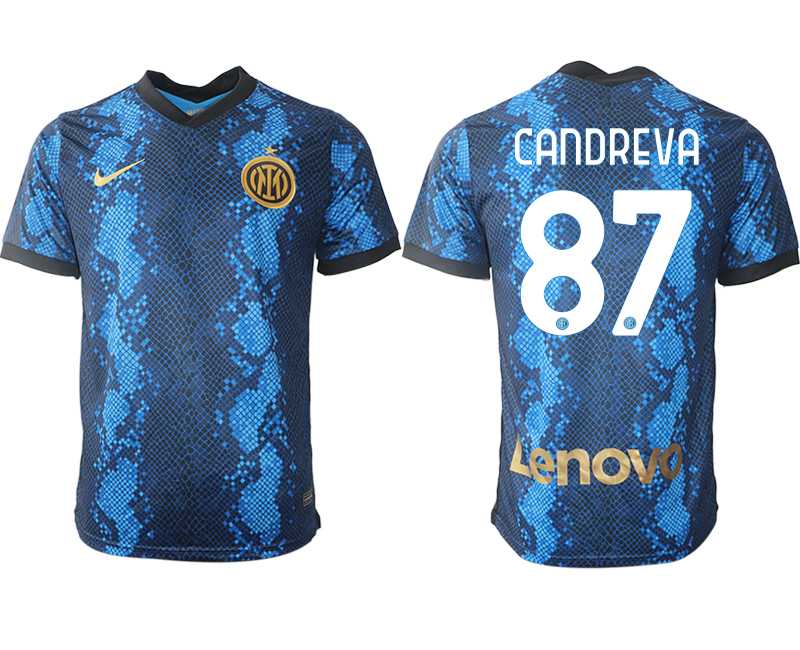 Men 2021-2022 Club Inter Milan home blue aaa versio #87 Nike Soccer Jersey->inter milan jersey->Soccer Club Jersey